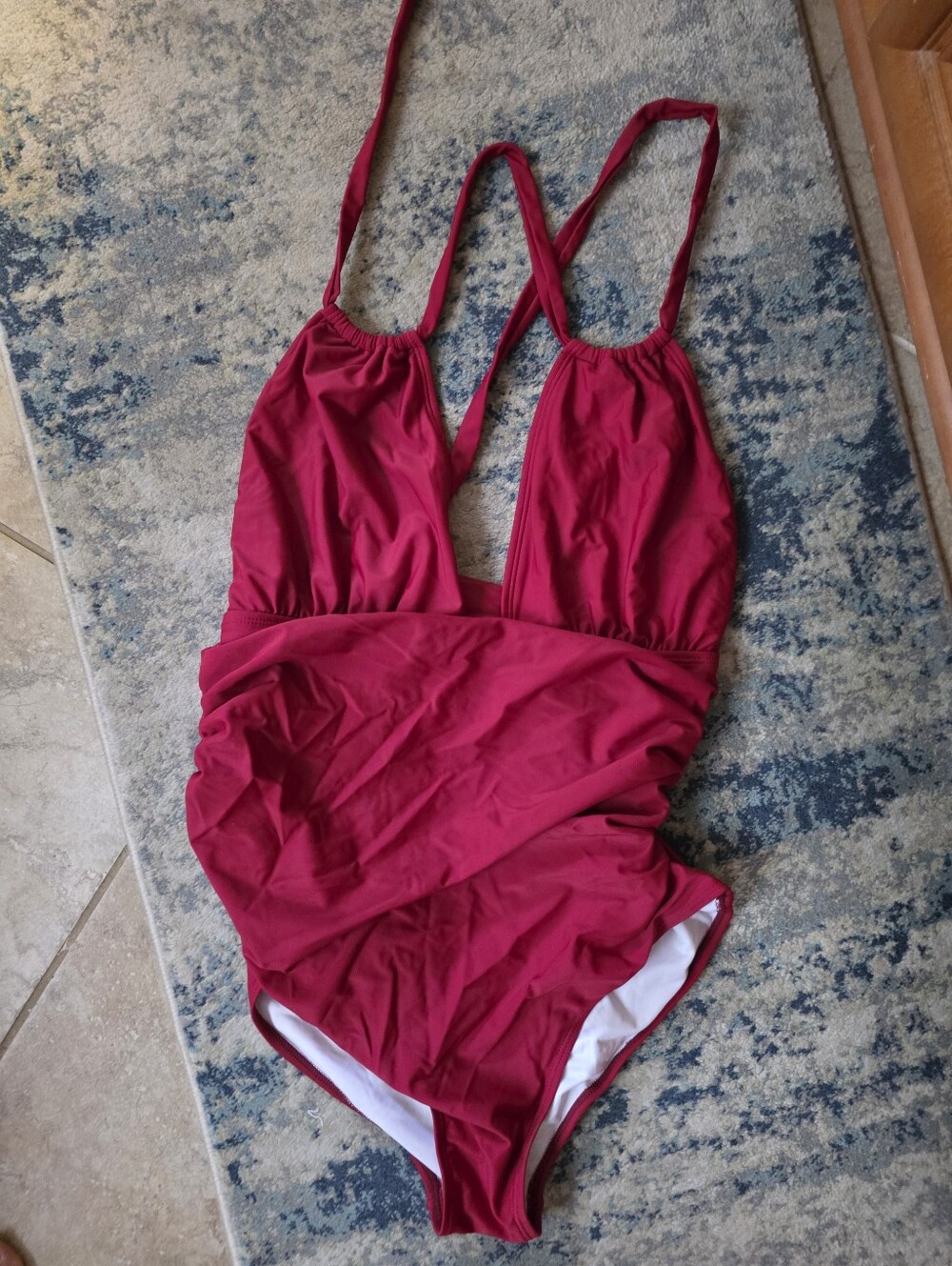 NWOT Women's One-Piece Swimsuit in Deep Pink Plus Size 2XL
